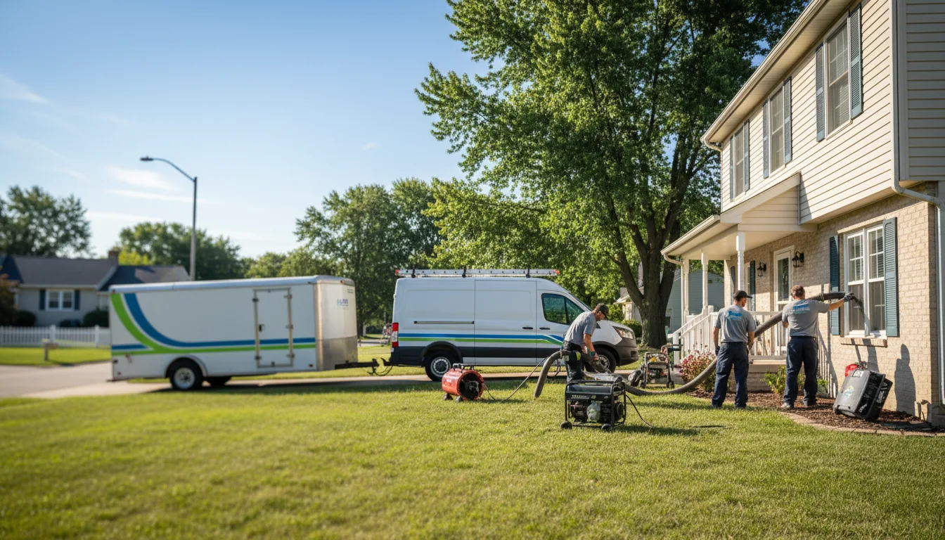 Flooded Basement Restoration And Cleanup With Repair in Wolcottville, IN near me